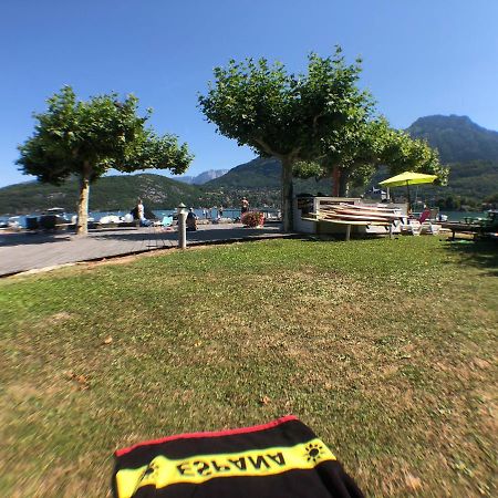 Logement Atypique Avec Vue Unique Panoramique Sur Le Lac D'Annecy, Dans Une Residence Avec Plage Et Ponton Privee Sur La Commune De Duingt Exterior foto